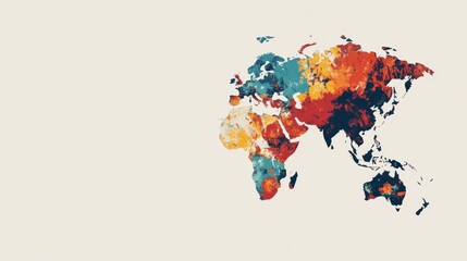 Obraz premium Stylized world map in a spherical shape, Earth globe vector with a white backdrop. 