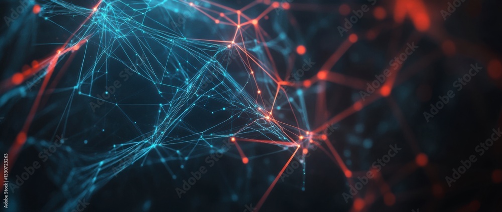 Poster abstract background with colorful light streaks on a black backdrop, creating a motion effect
