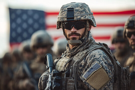 U.S. Soldiers in Formation