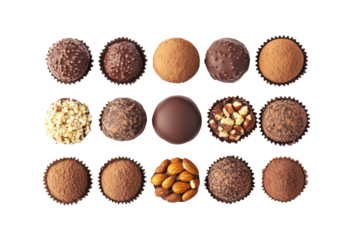 gourmet chocolate on transparent background
