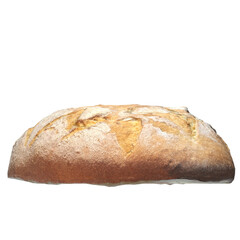 3D rendering illustration of homemade rustic bread