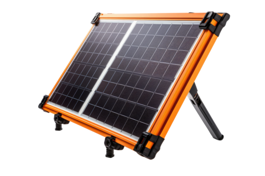 foldable solar panel on transparent background