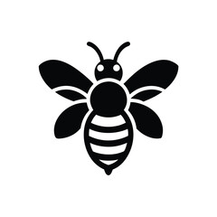 bee and flower vector illustration