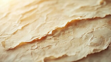 Crumpled Beige Paper Texture Background