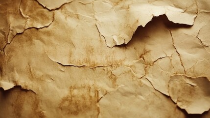Aged and Crinkled Paper Texture Background