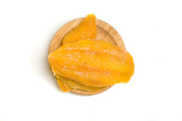 plate with dry mango piece