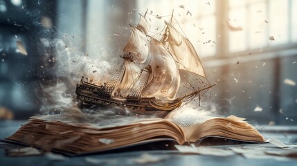 A fascinating fantasy world of an interesting.?ultivating taste, imagination, thinking and creativity, concept.