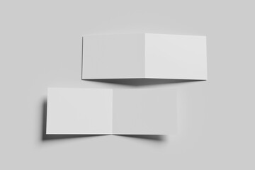 Blank A4 landscape bi-fold brochure for mockup - 3D illustration