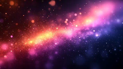 Fototapeta premium Abstract Cosmic Dust and Glowing Particles Background