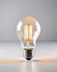 A light bulb and a white background, photography, illustration, minimalism, relaxation, design.