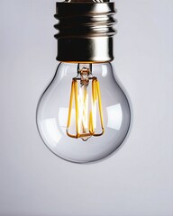 A light bulb and a white background, photography, illustration, minimalism, relaxation, design.
