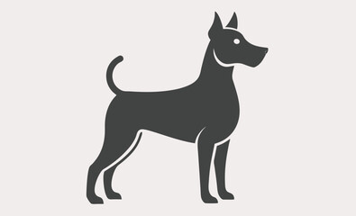 Boarder dog resting silhouette