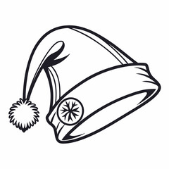 vector illustration of a Christmas cap 
