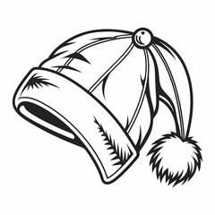vector illustration of a Christmas cap 