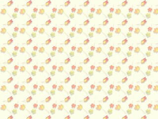 Leaf floral ornamental paper, seamless patterned fabric