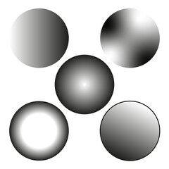 Sphere icon. Gradient ball symbol. Light shadow illustration. Vector orb sign.
