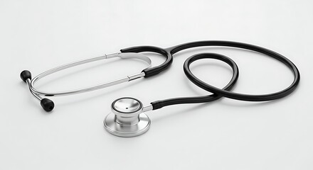 Medical stethoscope isolated on white background