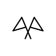 Flag icon vector illustration. Gps location pin map. Location marker symbol.