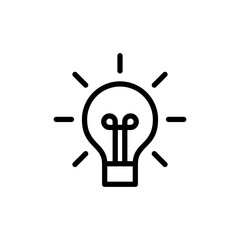 Lamp icon vector illustration. Light bulb sign and symbol. idea symbol.