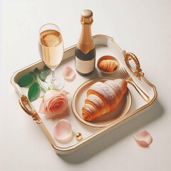 Elegant Mother&rsquo;s Day Champagne Brunch Tray