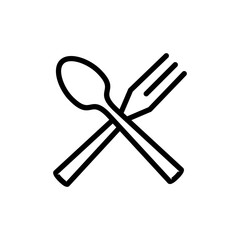 spoon and fork icon vector illustration. spoon, fork and knife icon vector. restaurant sign and symbol