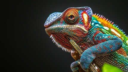 Fototapeta premium Closeup of a Colorful Chameleon