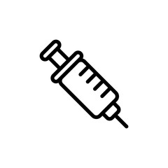 Syringe icon vector illustration. injection sign and symbol. vaccine icon