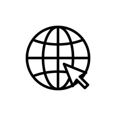 Obraz premium Web icon vector illustration. go to web sign and symbol. web click icon. Global search icon
