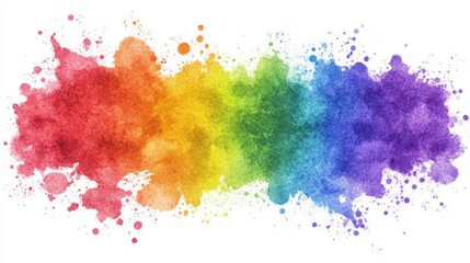 Fototapeta premium Abstract Watercolor Rainbow Splatter Art