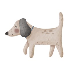 cartoon dog. Colorful illustration, flat style. design for cards, print, posters, logo, cover