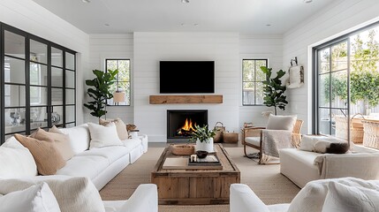 Fototapeta premium Modern Farmhouse Living Room