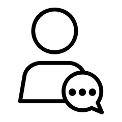Obraz premium chat balloon Line Icon