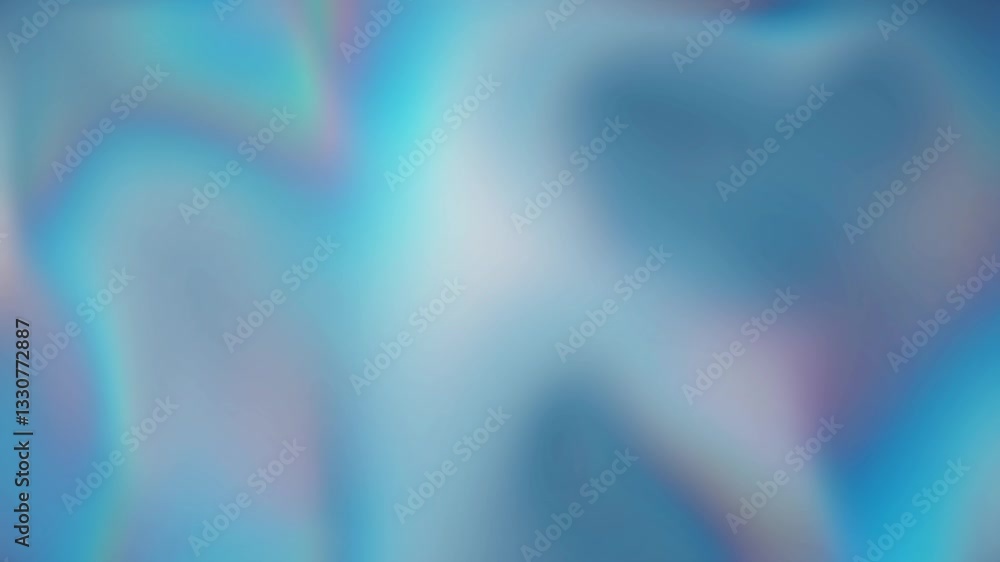 Poster abstract iridescent blue background loop with soft focus and rainbow effects