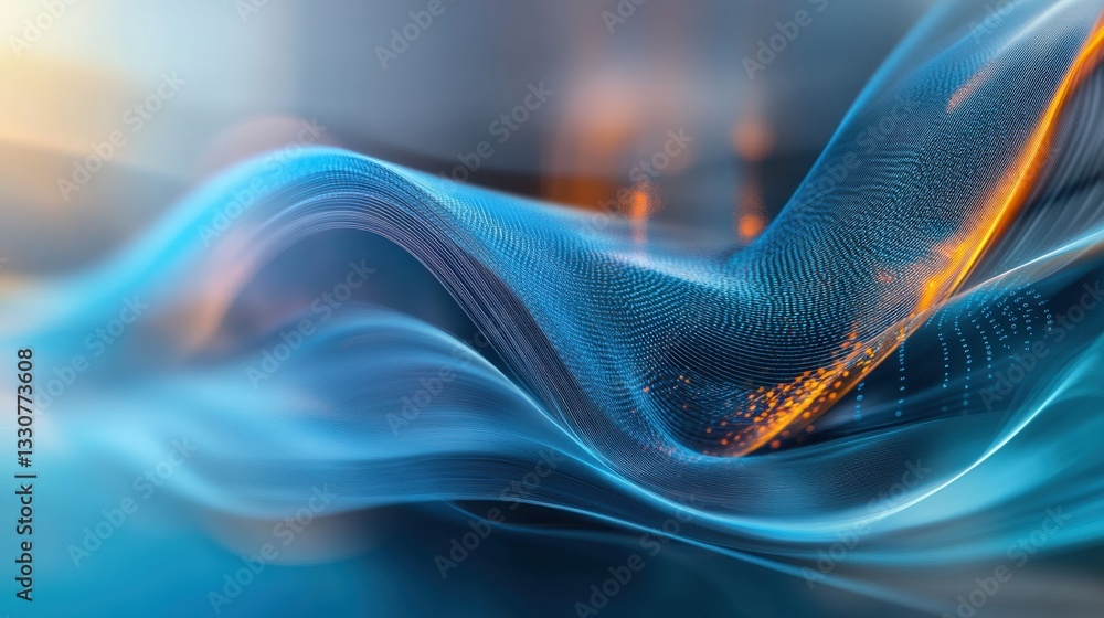Poster dynamic fluid motion abstract art digital realm visual design modern aesthetic close-up perspective 