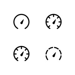 Speedometer icon set. Tachometer icon. Vector icons.
