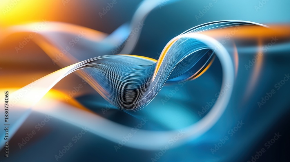 Poster dynamic flow of light and motion abstract digital art modern environment artistic perspective concep