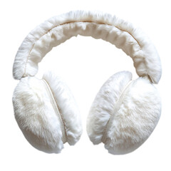 Faux Fur Lined Earmuffs Isolated on Transparent Background
