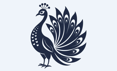 Peacock silhouette vector, peacock silhouette vector illustration 