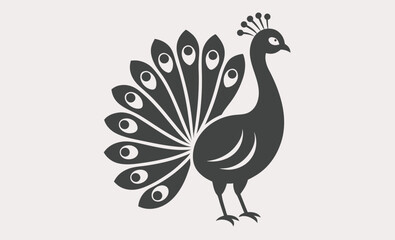 Peacock silhouette vector, peacock silhouette vector illustration 