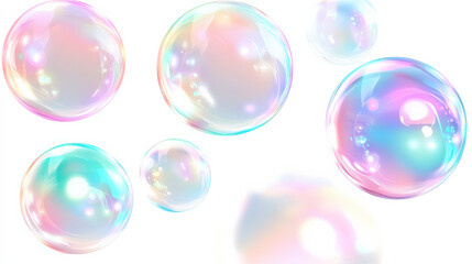 Colorful bubbles fluttering