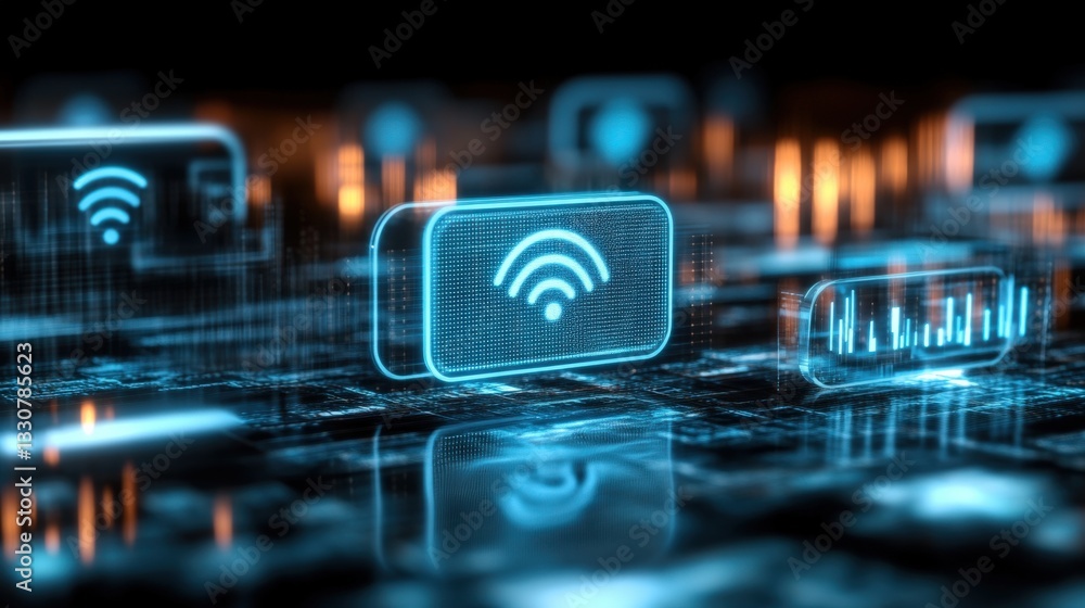 Aufkleber digital connectivity revolution virtual environment technology visualization cyber space futuristic 