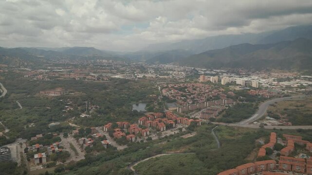 aerial view of the Caracas Valley from Guatire, Miranda state.