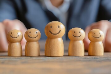 Human Resources Recruitment Process Showing Positive Figure Selection Among Candidate Options