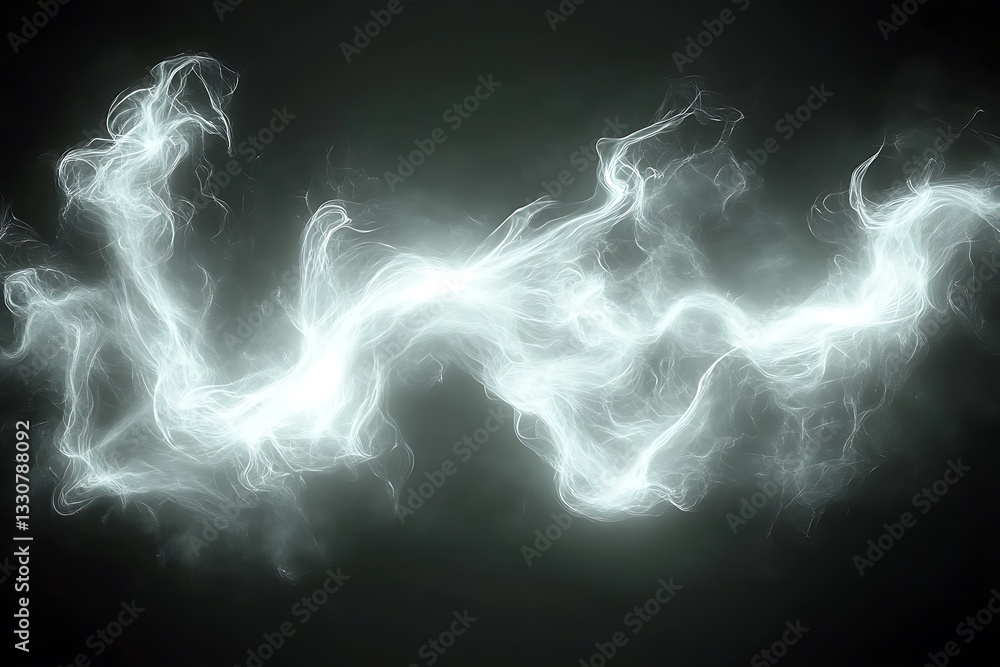 Poster elegant fractal light abstract background with ethereal glowing trails