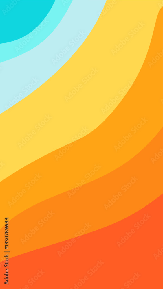 Poster rainbow background with curved lines. abstract texture of wavy lines with colorful colors.