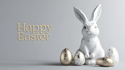 Obraz premium easter, bunny, rabbit, egg, cartoon, spring, holiday, illustration, card, animal, cute, vector, happy, grass, easter bunny, greeting, eggs, hare, celebration, art, drawing, fun, design, flowers, sky