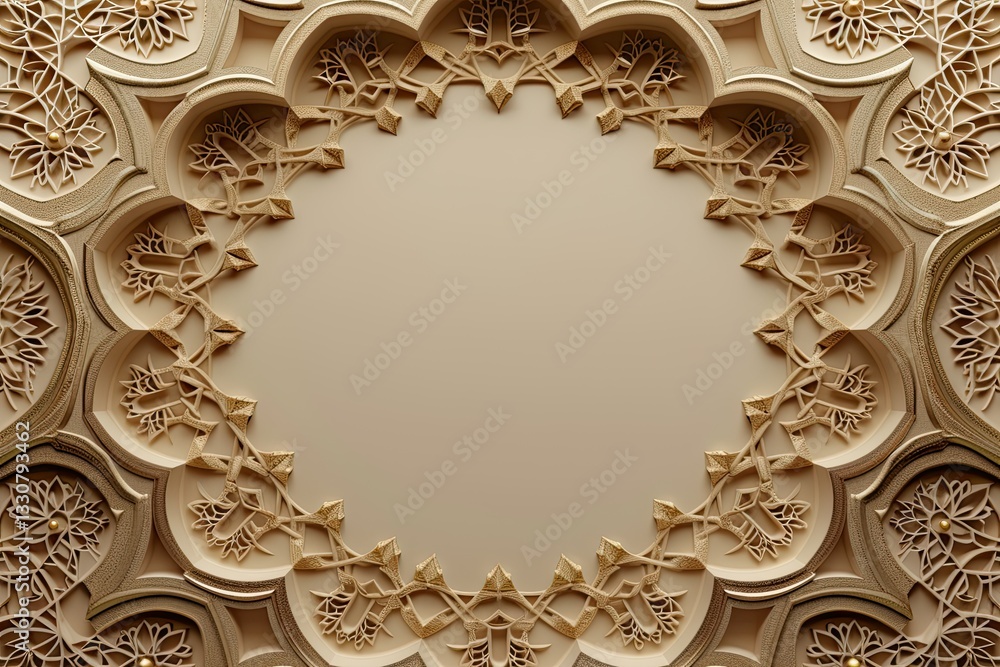 Aufkleber intricate gilded framework with empty space for text or graphic elements