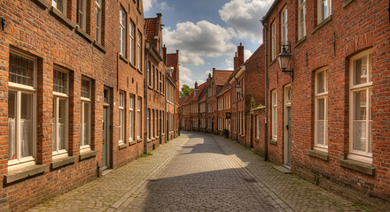 narrow street in old town