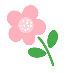 vector illustration of a pink flower