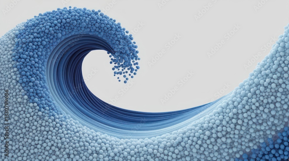 Poster a mesmerizing abstract design comes alive with a sweeping wave of small